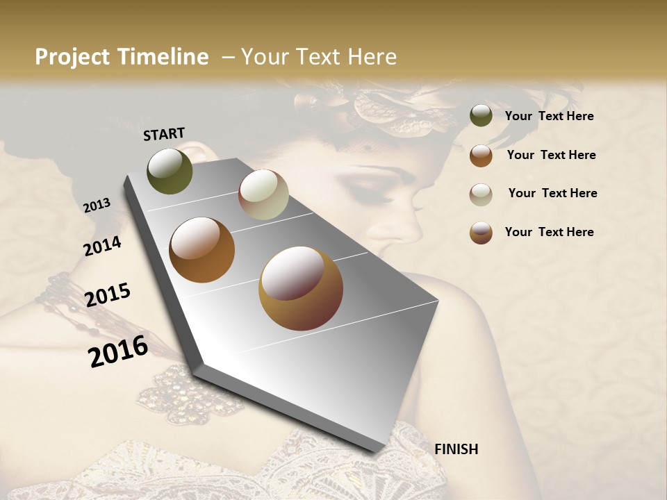 Girl In A Dress PowerPoint Template