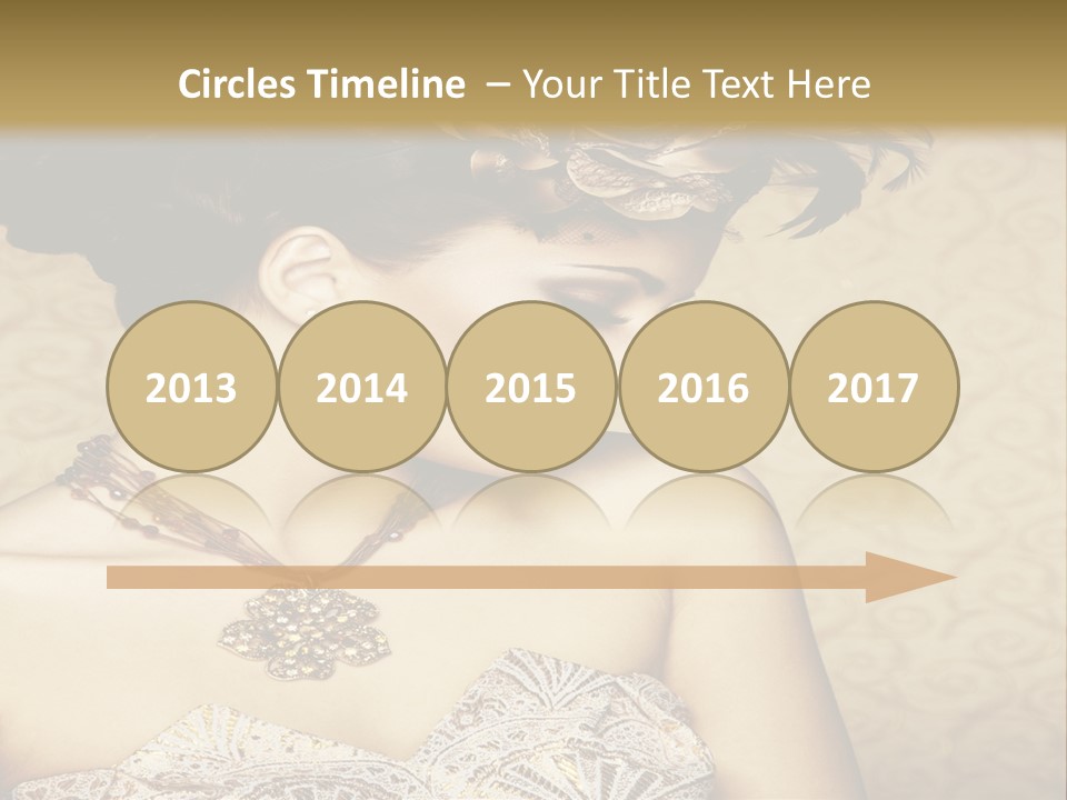 Girl In A Dress PowerPoint Template