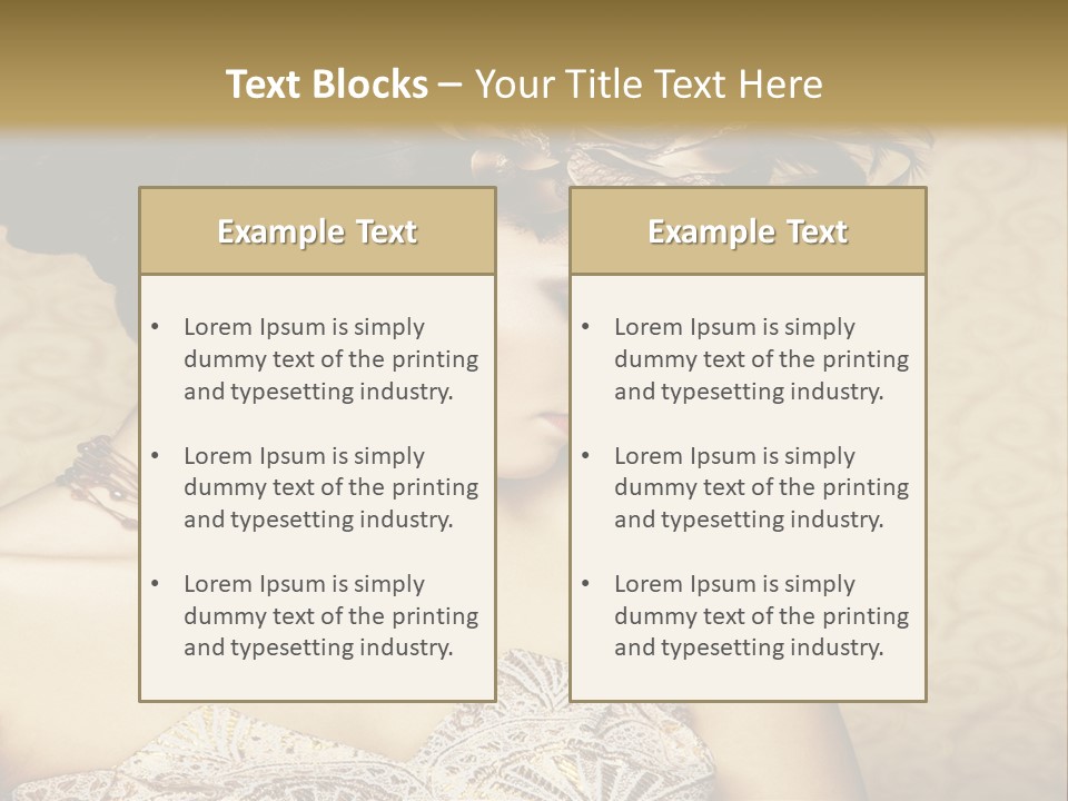 Girl In A Dress PowerPoint Template