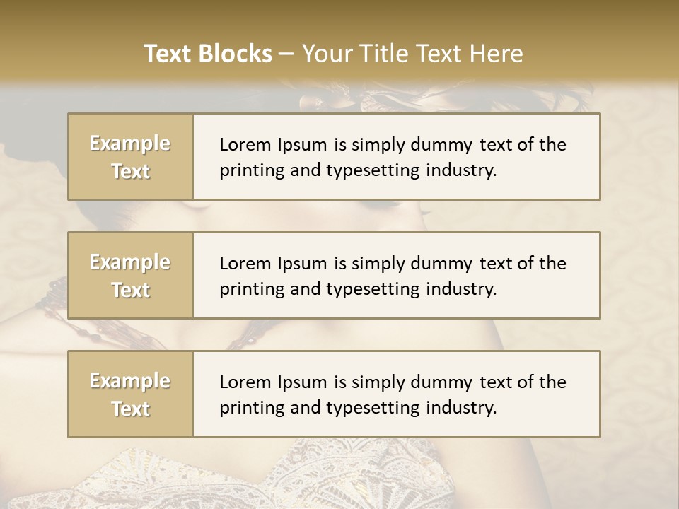 Girl In A Dress PowerPoint Template