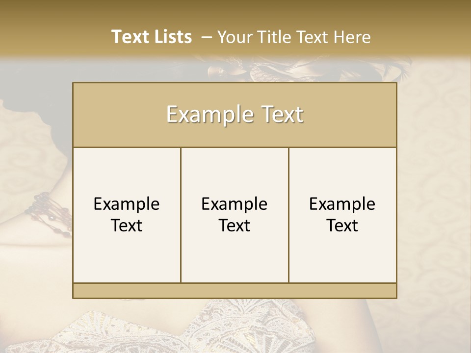 Girl In A Dress PowerPoint Template