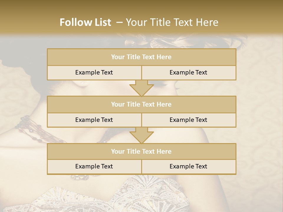 Girl In A Dress PowerPoint Template