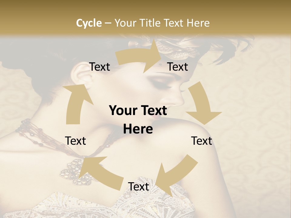 Girl In A Dress PowerPoint Template