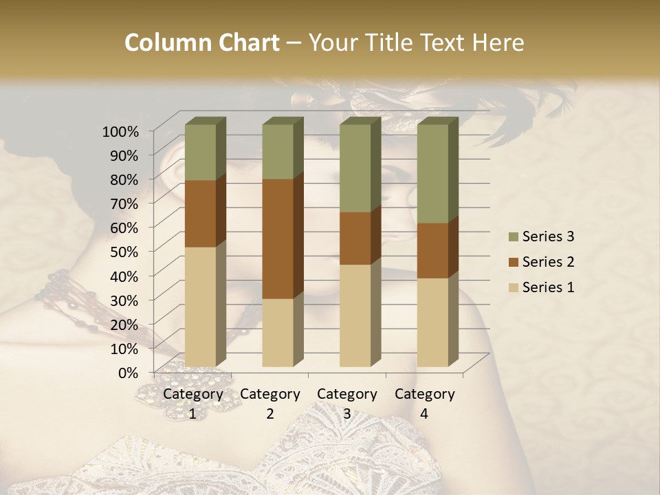 Girl In A Dress PowerPoint Template