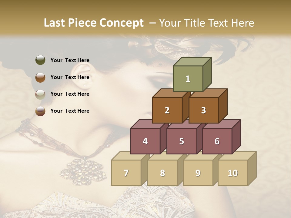 Girl In A Dress PowerPoint Template