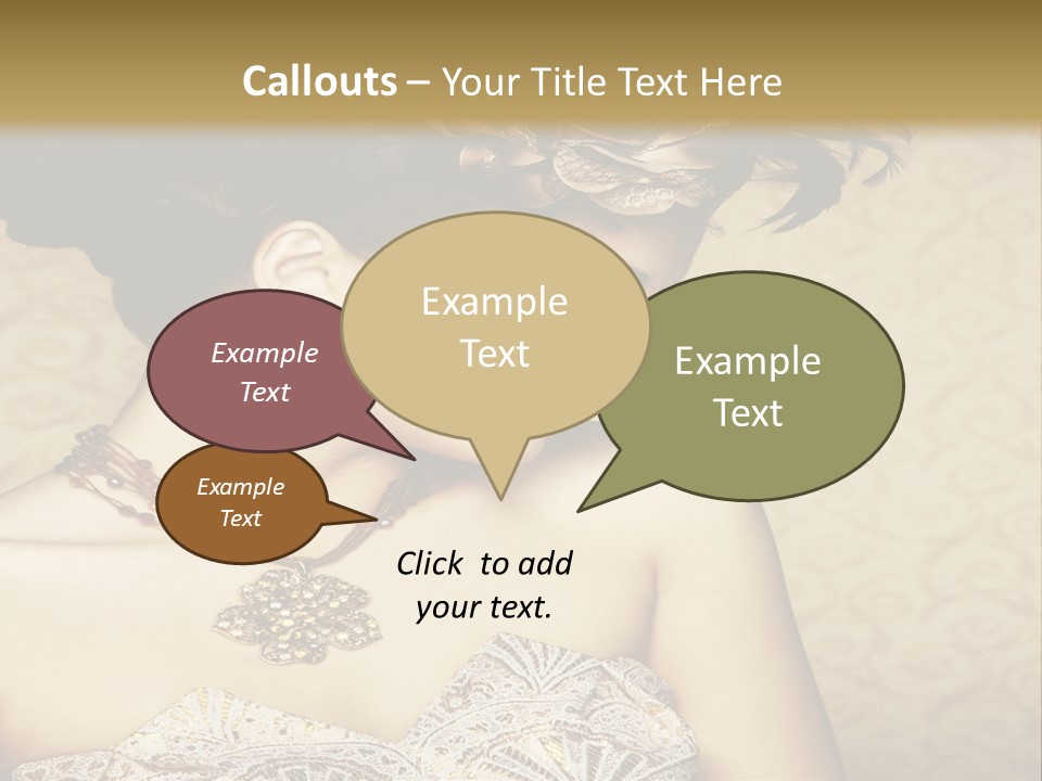 Girl In A Dress PowerPoint Template