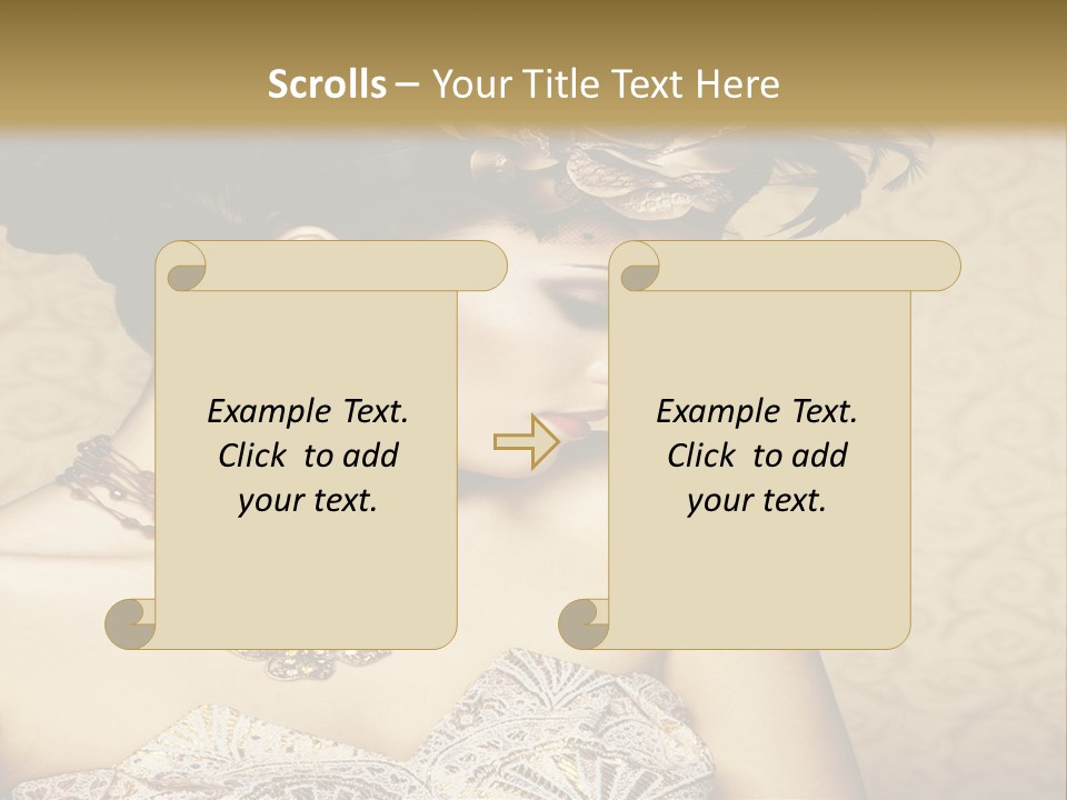 Girl In A Dress PowerPoint Template