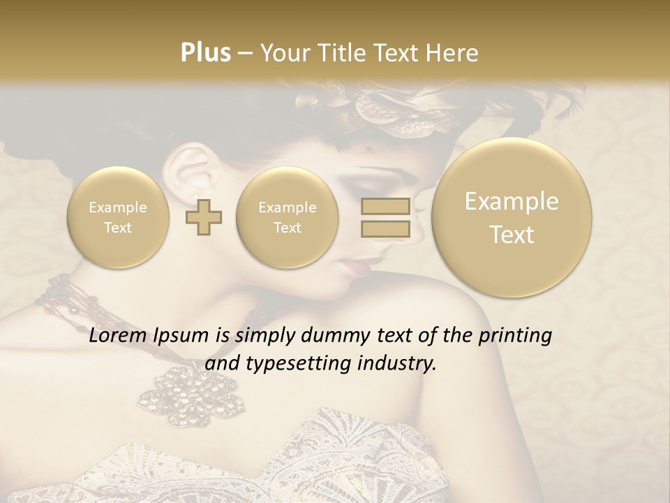 Girl In A Dress PowerPoint Template