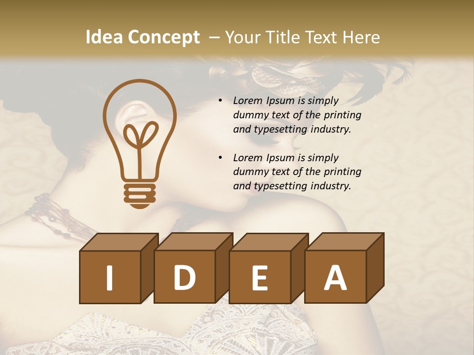 Girl In A Dress PowerPoint Template