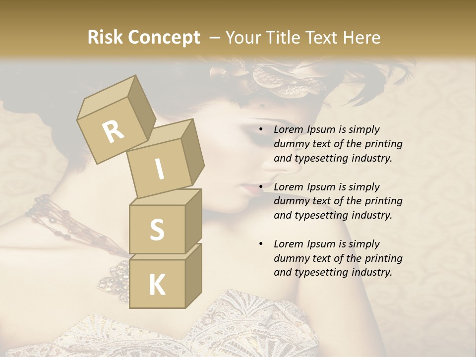 Girl In A Dress PowerPoint Template