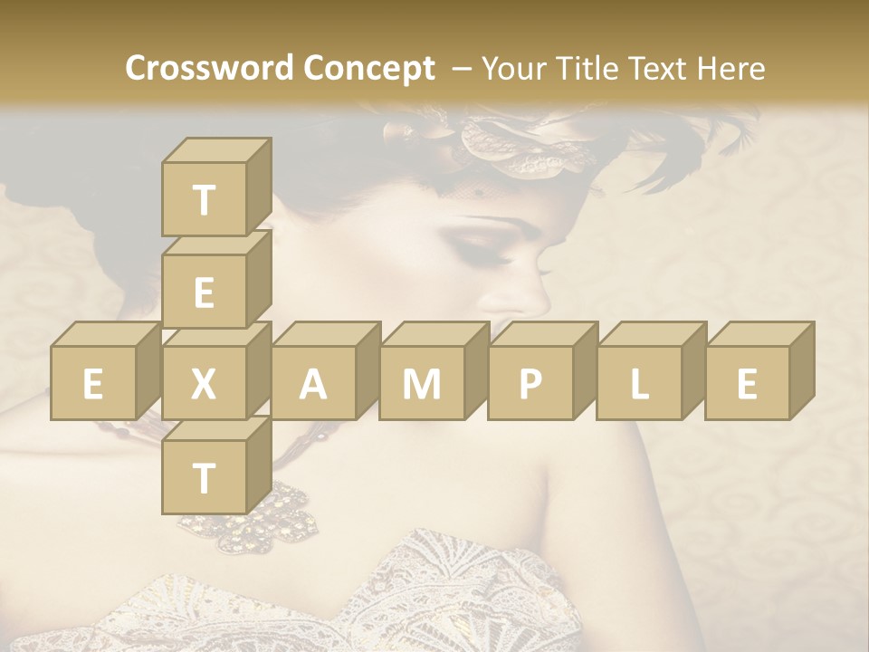 Girl In A Dress PowerPoint Template