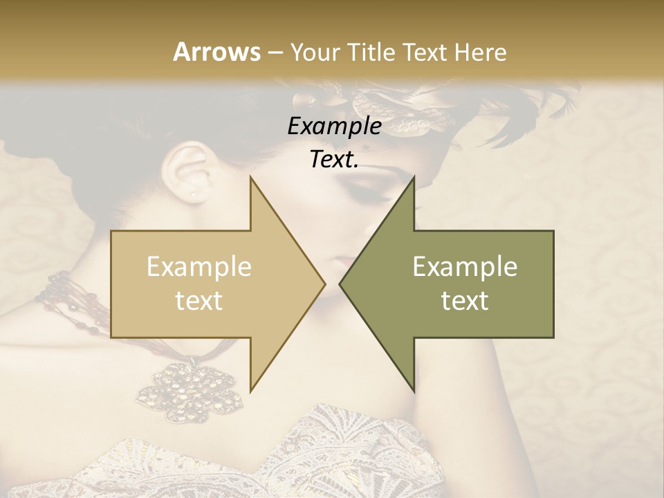 Girl In A Dress PowerPoint Template