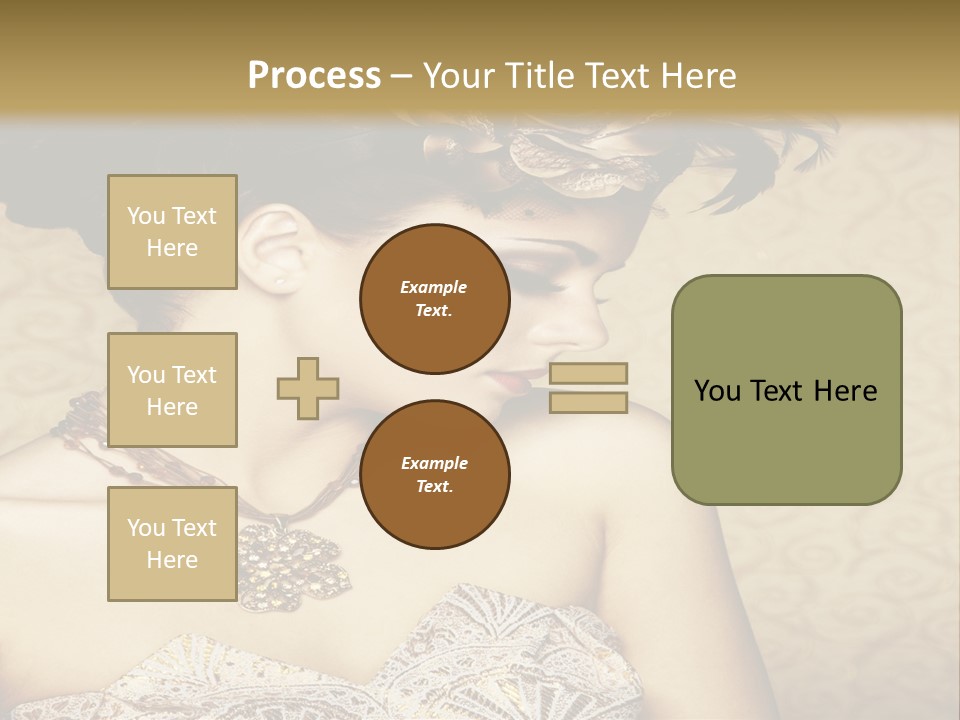 Girl In A Dress PowerPoint Template