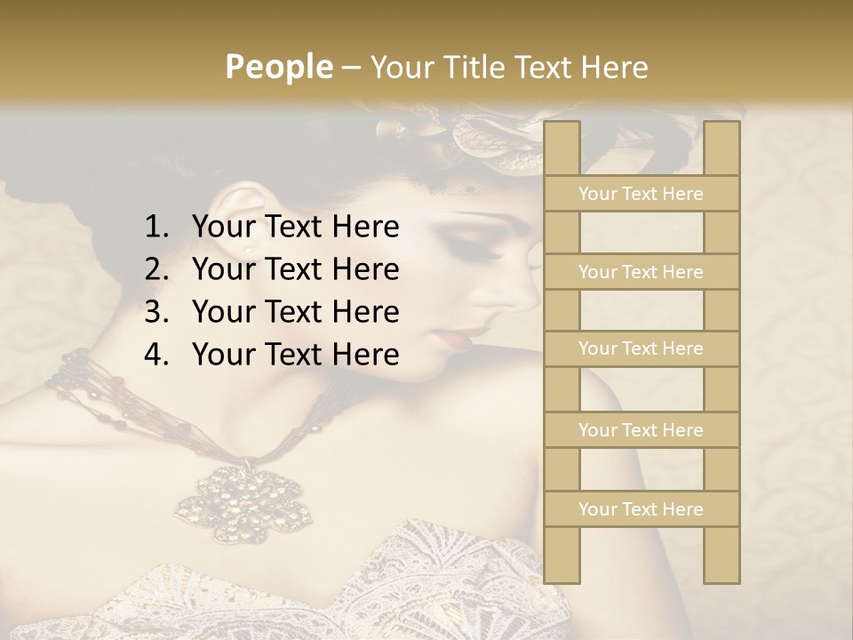 Girl In A Dress PowerPoint Template