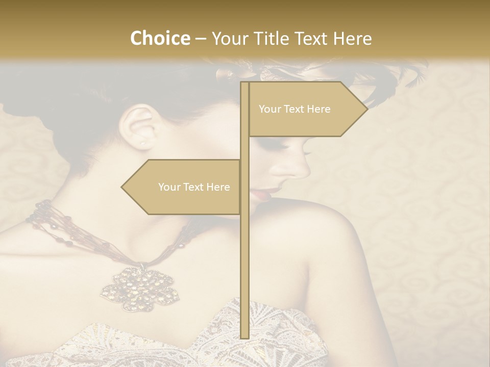 Girl In A Dress PowerPoint Template