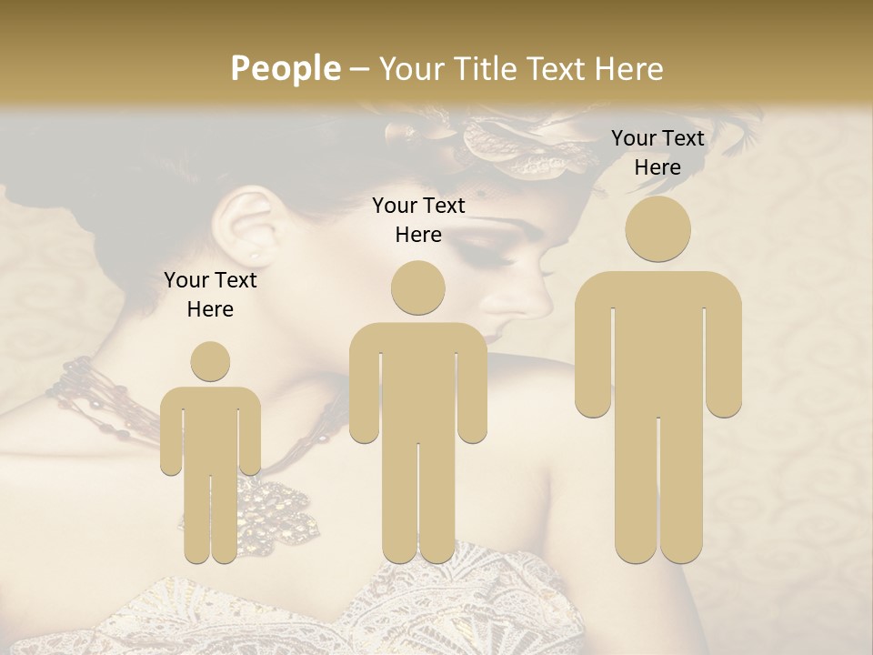 Girl In A Dress PowerPoint Template