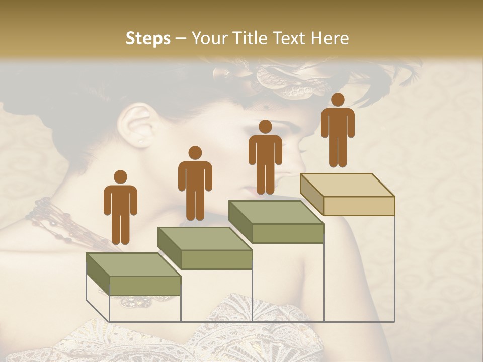 Girl In A Dress PowerPoint Template