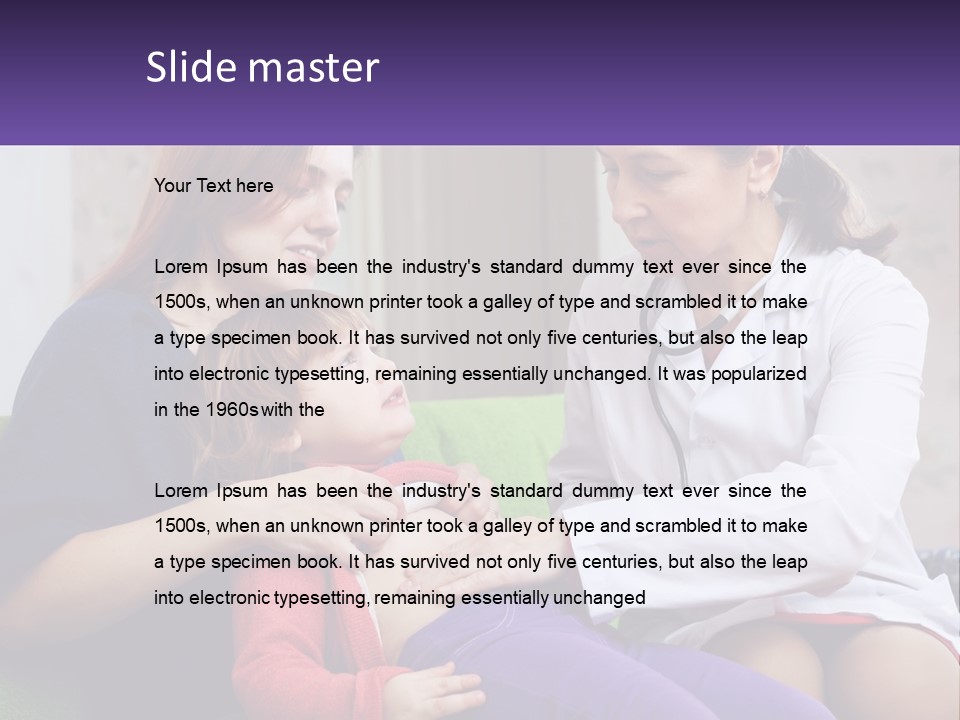 The Doctor Listens To The Child PowerPoint Template