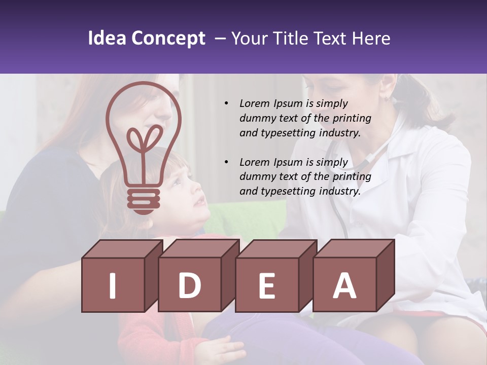 The Doctor Listens To The Child PowerPoint Template