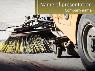 Road Cleaning Equipment PowerPoint Template