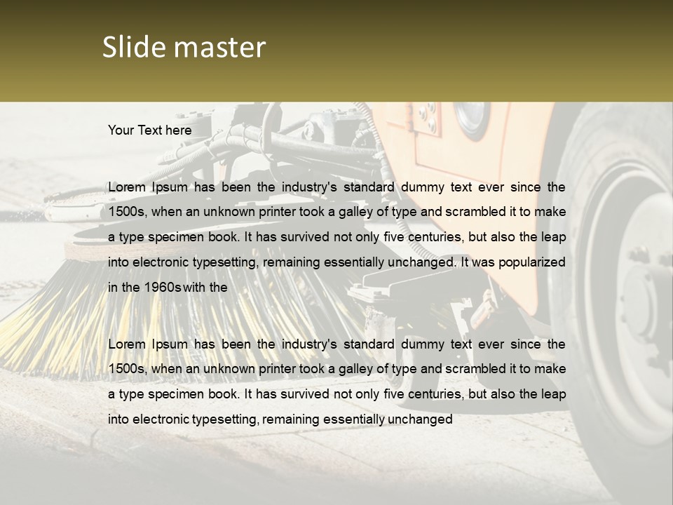Road Cleaning Equipment PowerPoint Template
