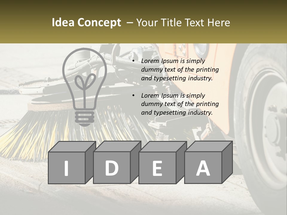 Road Cleaning Equipment PowerPoint Template