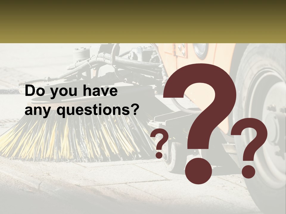 Road Cleaning Equipment PowerPoint Template