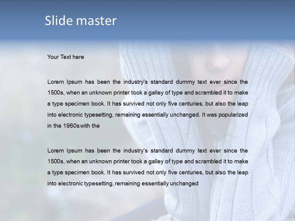 Sad Girl PowerPoint Template