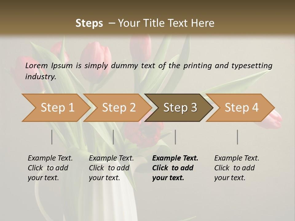 Tulips In A Vase PowerPoint Template