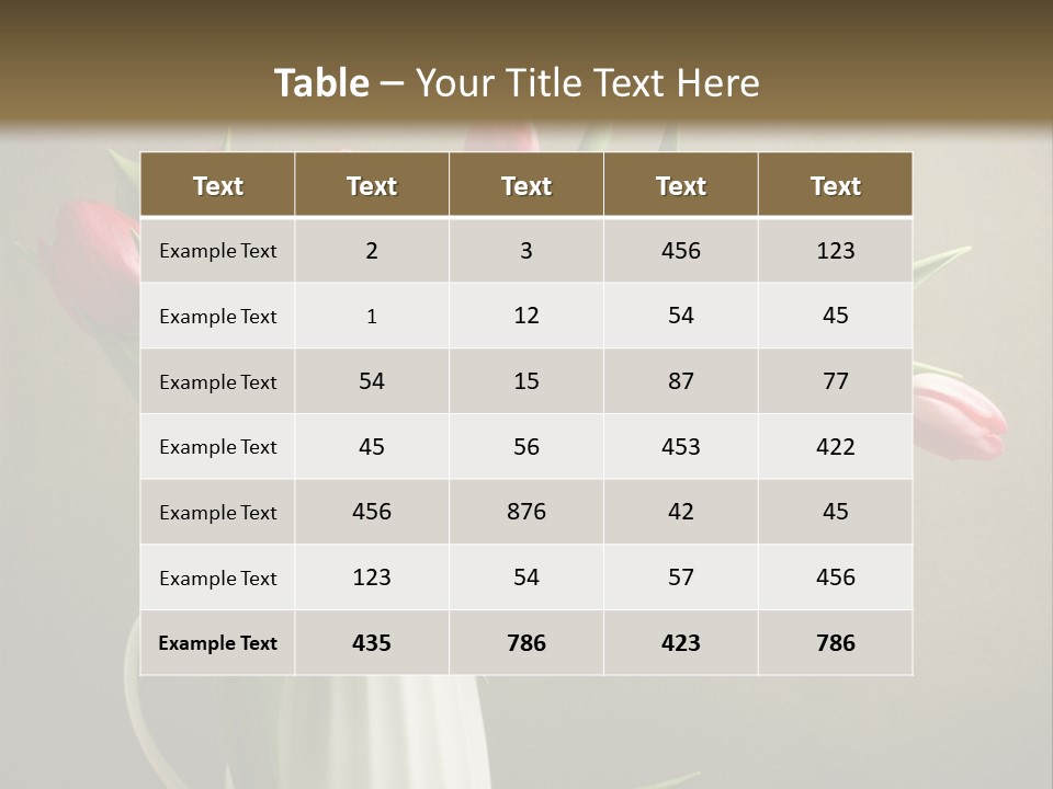 Tulips In A Vase PowerPoint Template