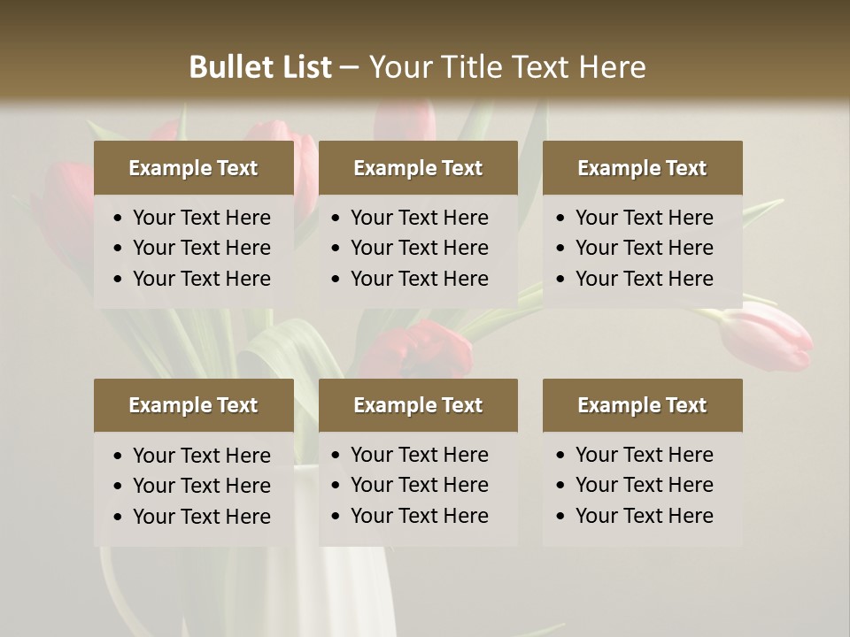 Tulips In A Vase PowerPoint Template