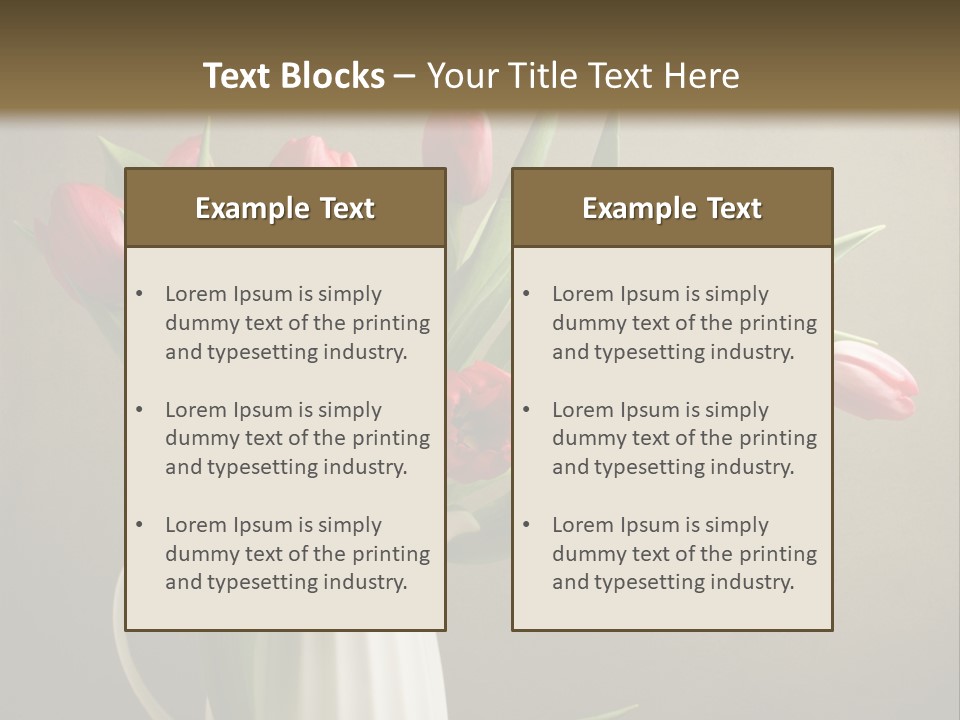 Tulips In A Vase PowerPoint Template