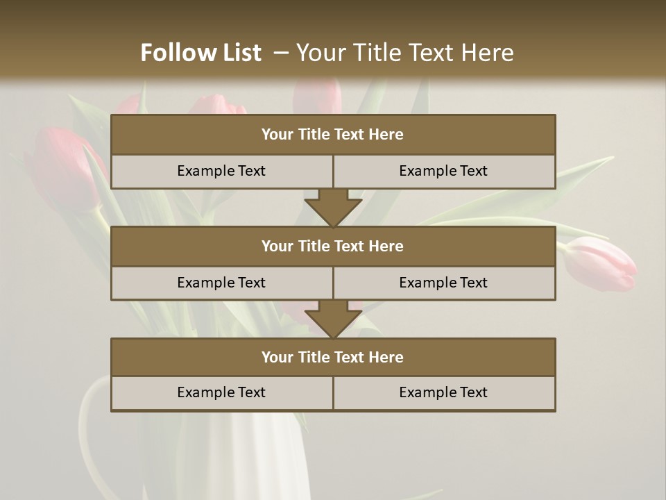 Tulips In A Vase PowerPoint Template