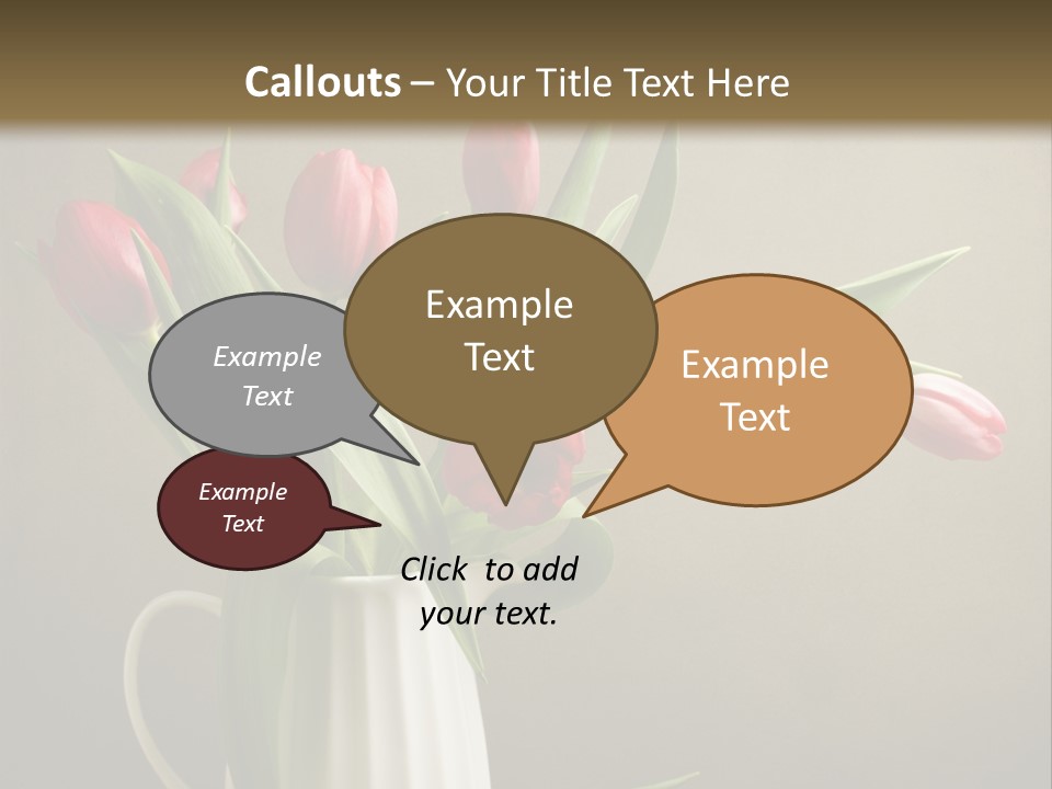 Tulips In A Vase PowerPoint Template