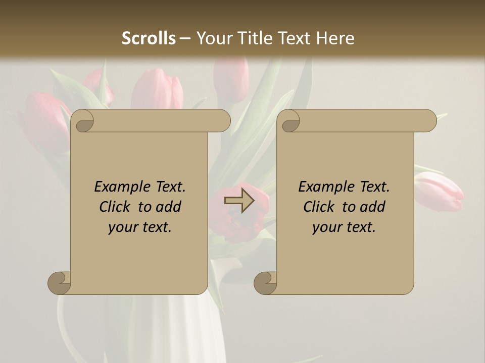 Tulips In A Vase PowerPoint Template
