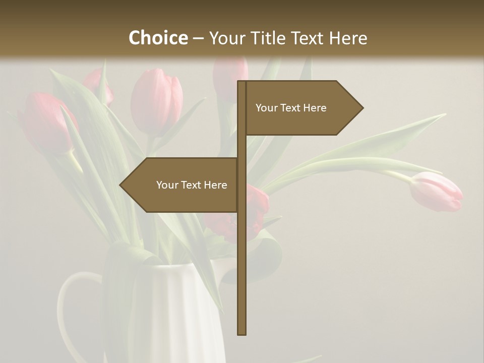 Tulips In A Vase PowerPoint Template