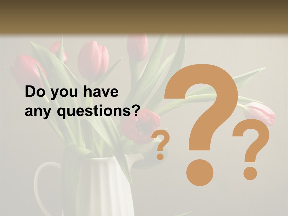 Tulips In A Vase PowerPoint Template