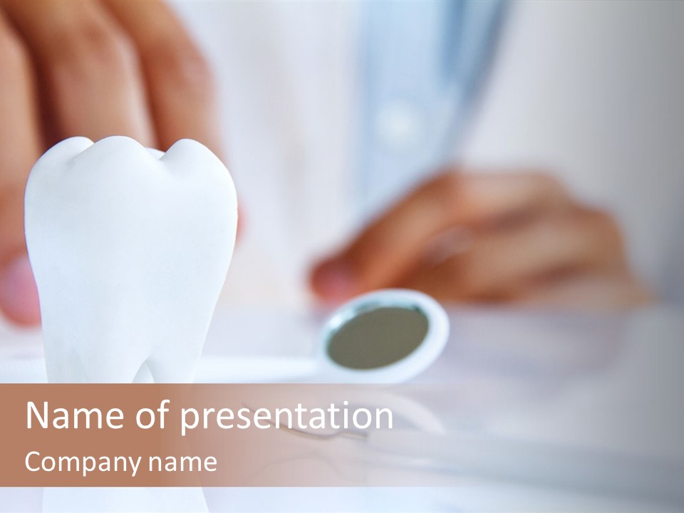 Decorative Tooth At The Dentist PowerPoint Template