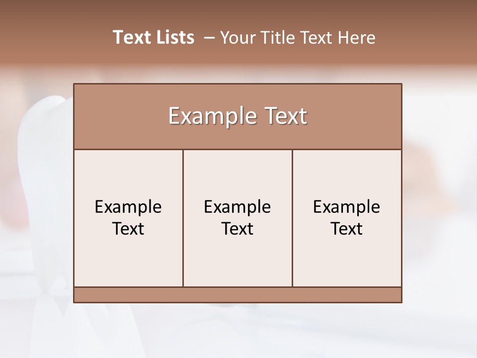 Decorative Tooth At The Dentist PowerPoint Template