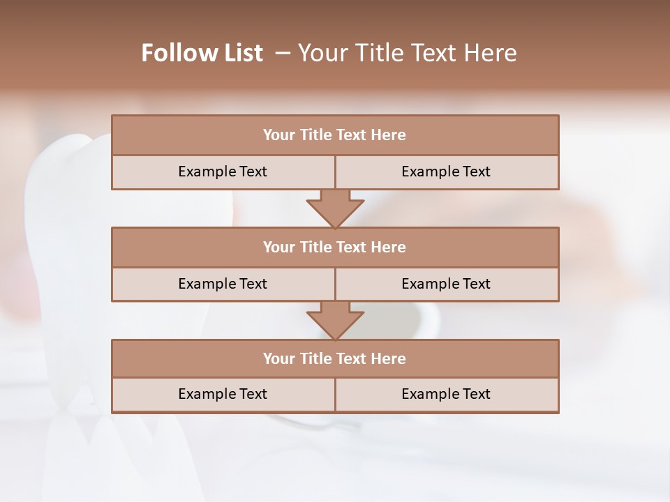 Decorative Tooth At The Dentist PowerPoint Template