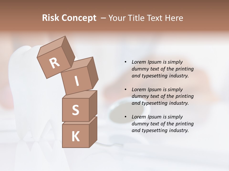 Decorative Tooth At The Dentist PowerPoint Template