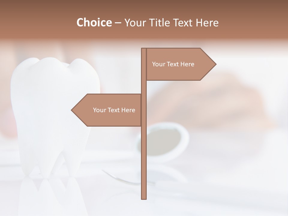 Decorative Tooth At The Dentist PowerPoint Template