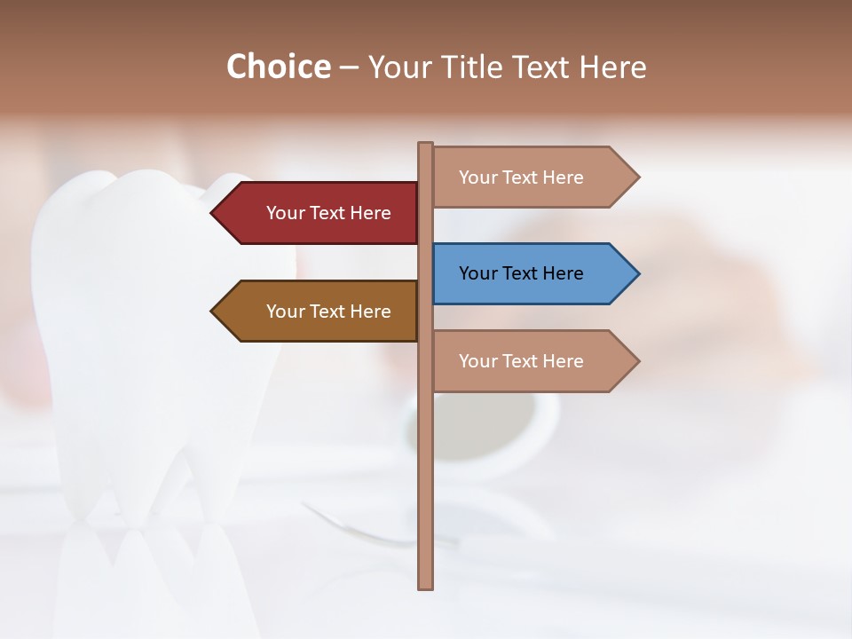 Decorative Tooth At The Dentist PowerPoint Template