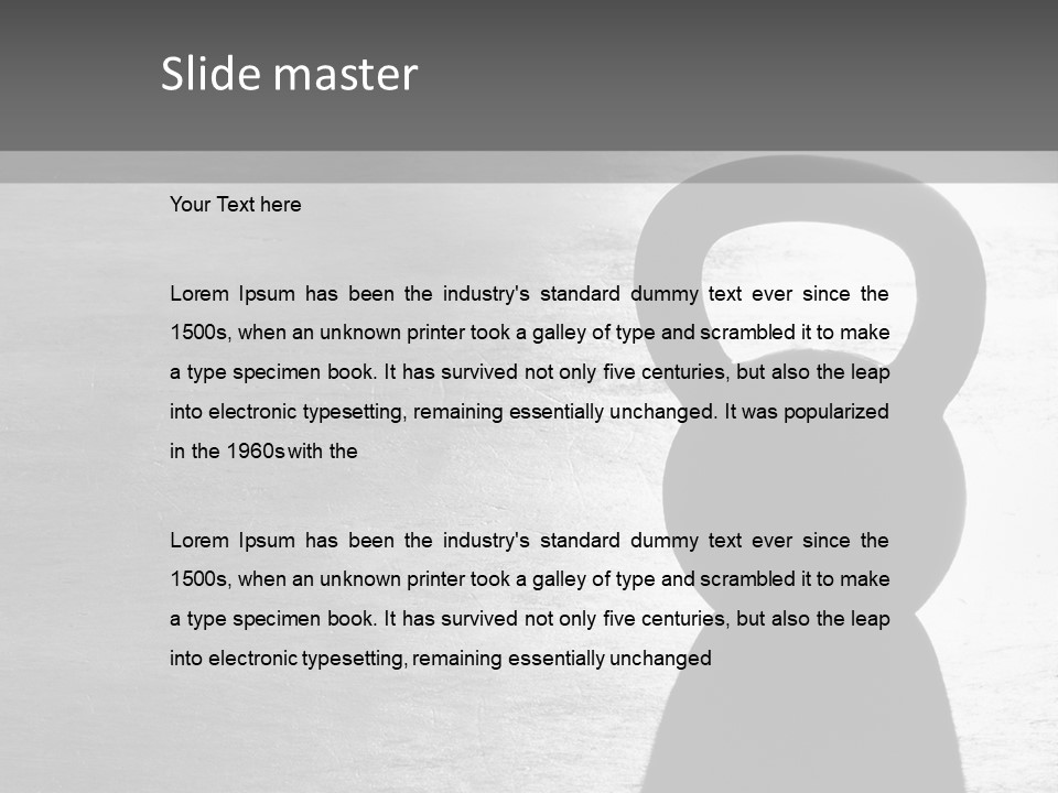 Kettlebell On The Floor PowerPoint Template