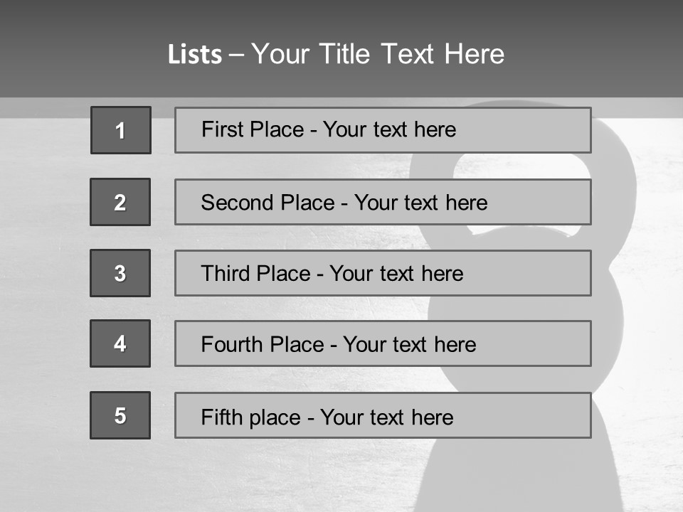 Kettlebell On The Floor PowerPoint Template