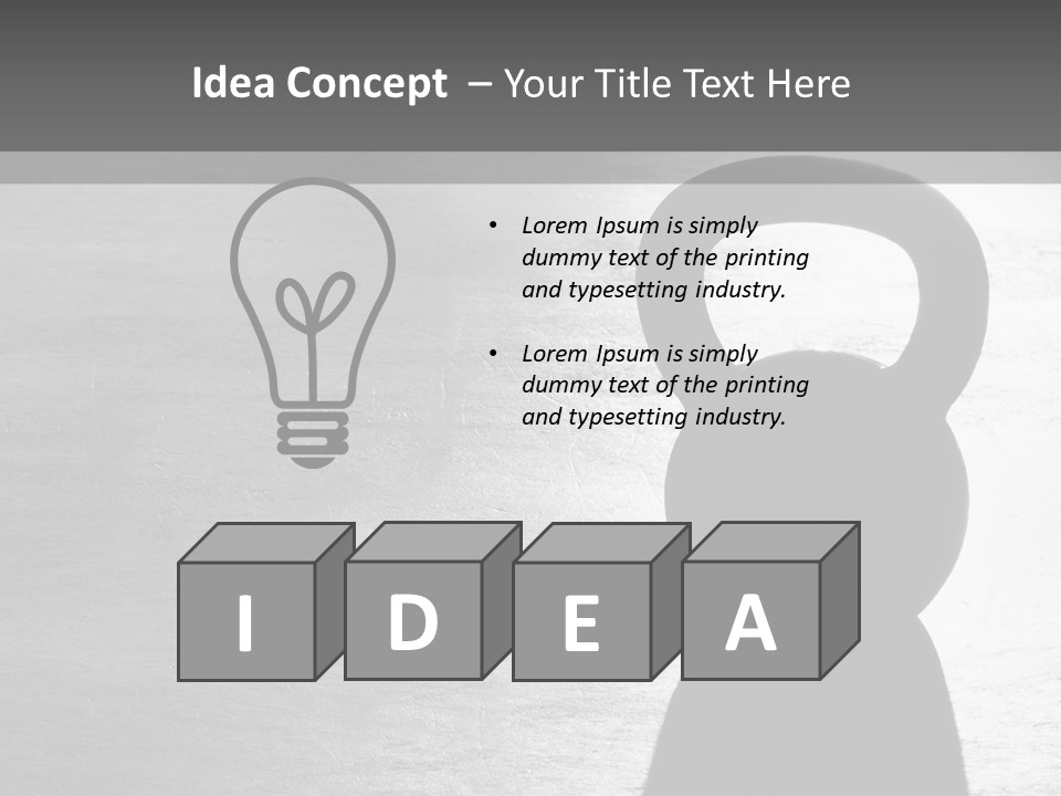 Kettlebell On The Floor PowerPoint Template