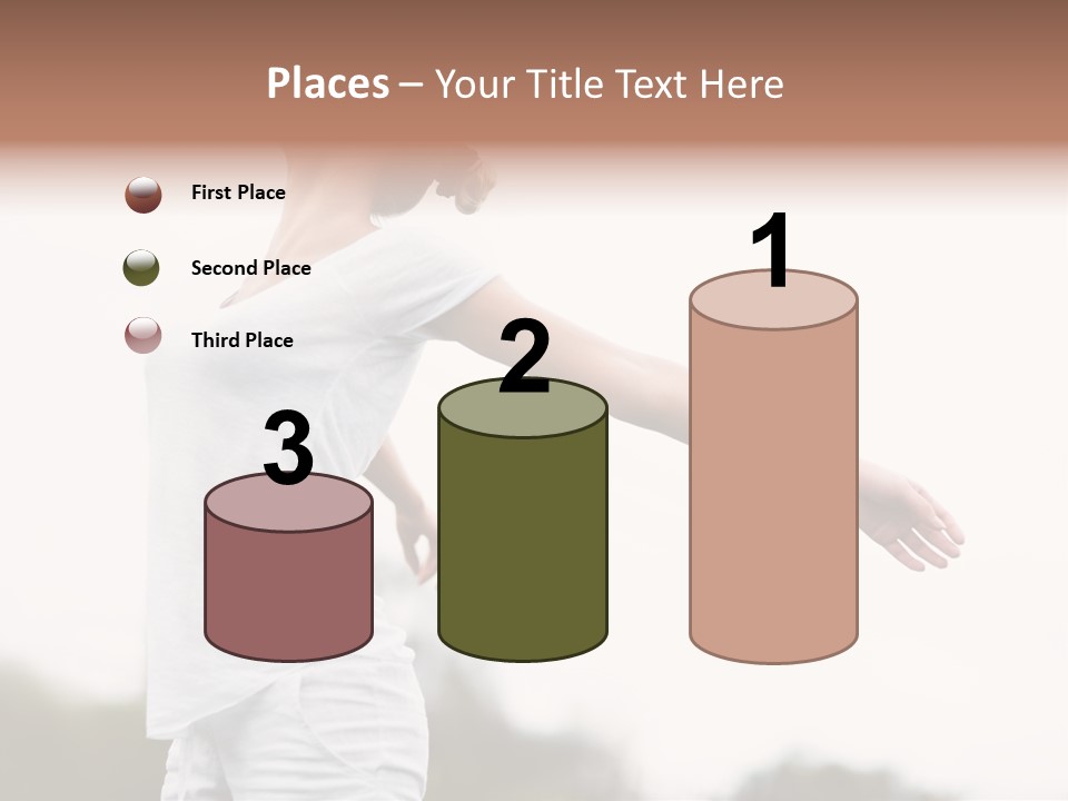 The Girl In Nature Smiles With Ease PowerPoint Template