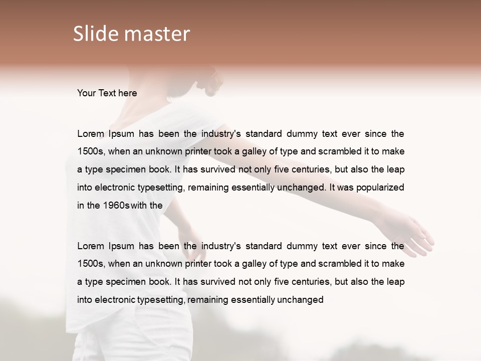 The Girl In Nature Smiles With Ease PowerPoint Template