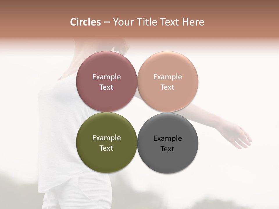 The Girl In Nature Smiles With Ease PowerPoint Template