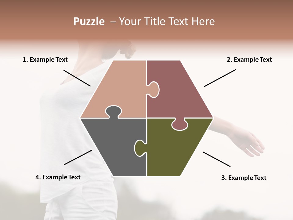 The Girl In Nature Smiles With Ease PowerPoint Template